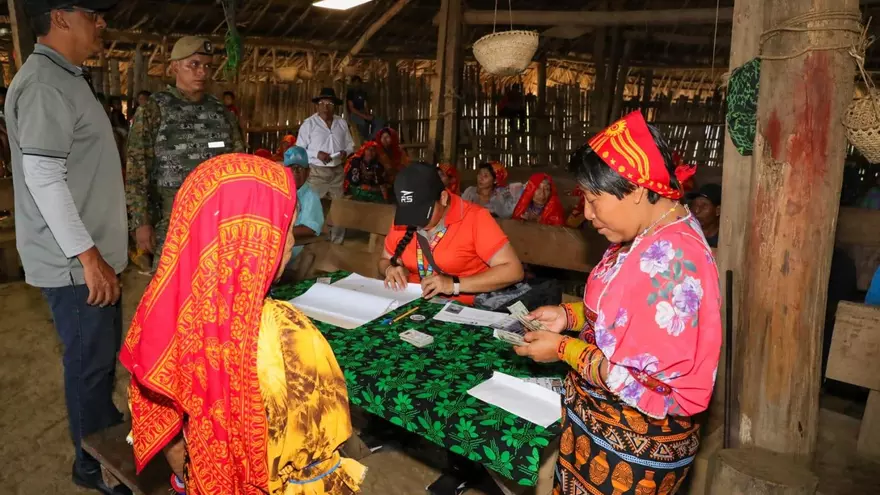 Pagos de los programas en la comarca Guna Yala.