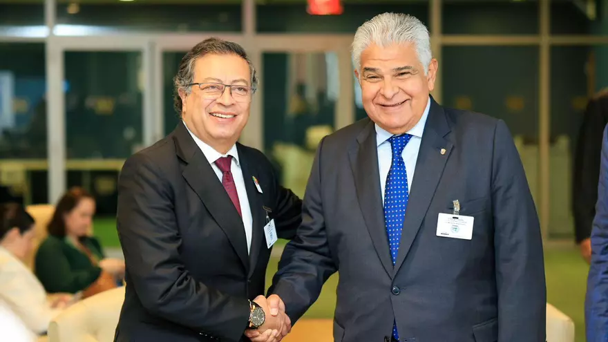 Presidente de Colombia, Gustavo Petro y el presidende José Raúl Mulino