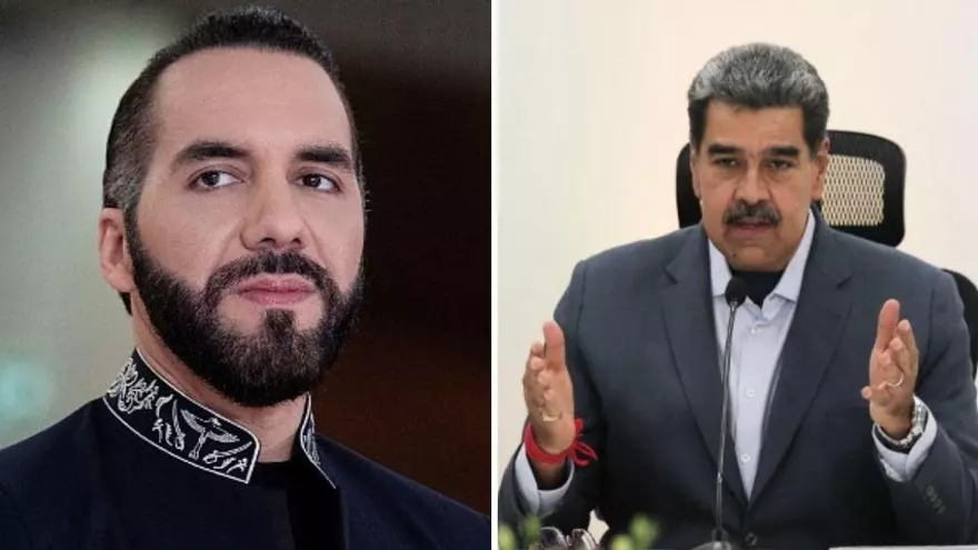 Nayib Bukele, presidente de El Salvador y Nicolás Maduro, presidente de Venezuela